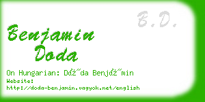 benjamin doda business card